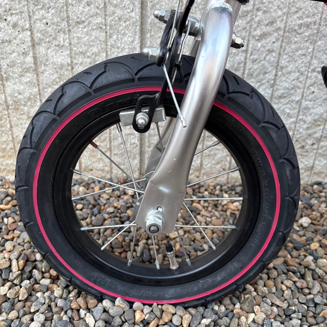 【美品】へんしんバイク 12インチ ピンク スタンド付　ベル付き　反射板付き