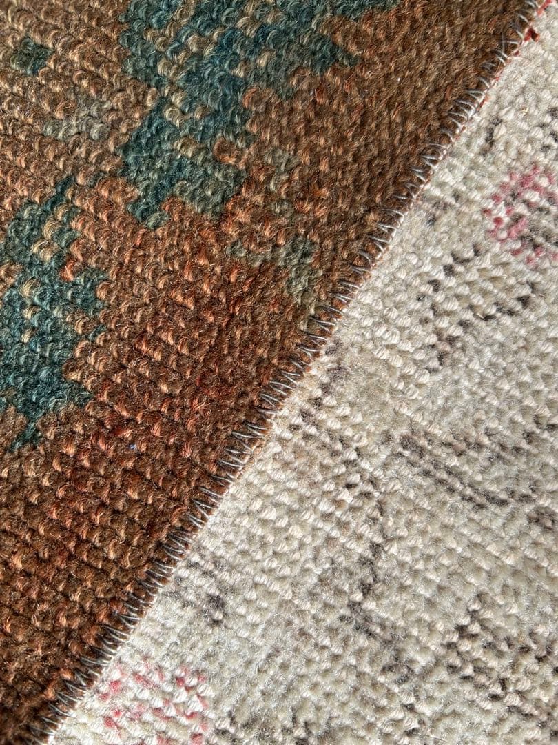 レア柄　Sunset Brown トルコ　ヴィンテージラグ　トルコラグ