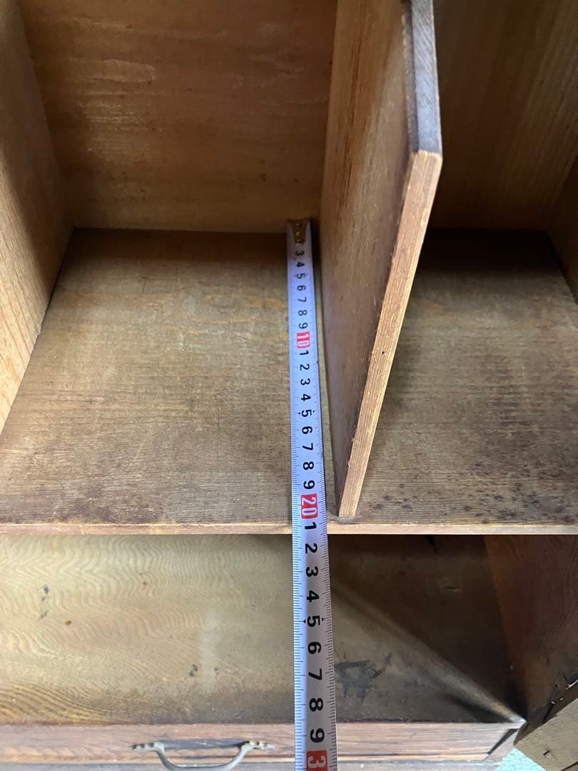 レトロ商品　木製ガラス扉収納　キャビネット　本棚　アンティーク家具