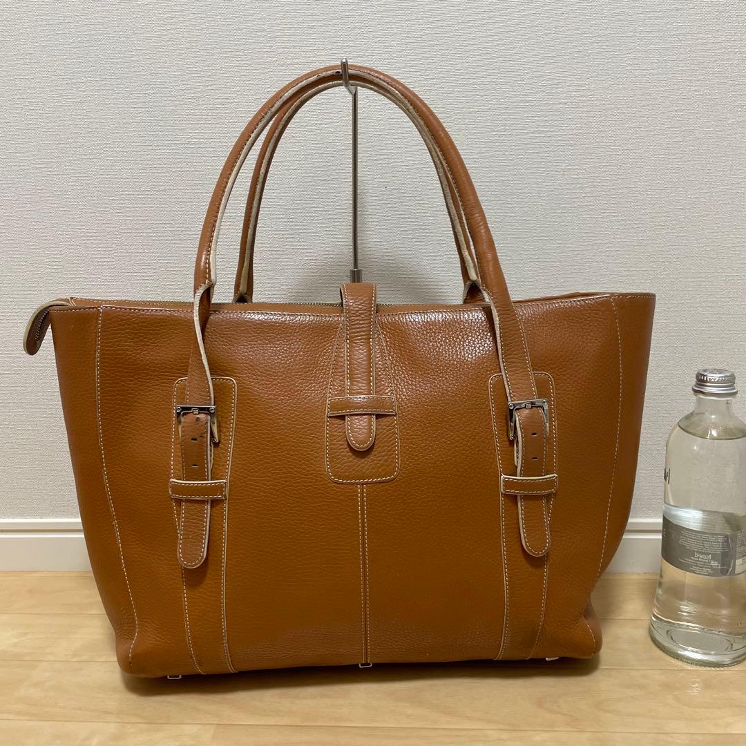 ■LOEWE（ロエベ）良品/レザー/ ハンドバッグ ライトブラウン