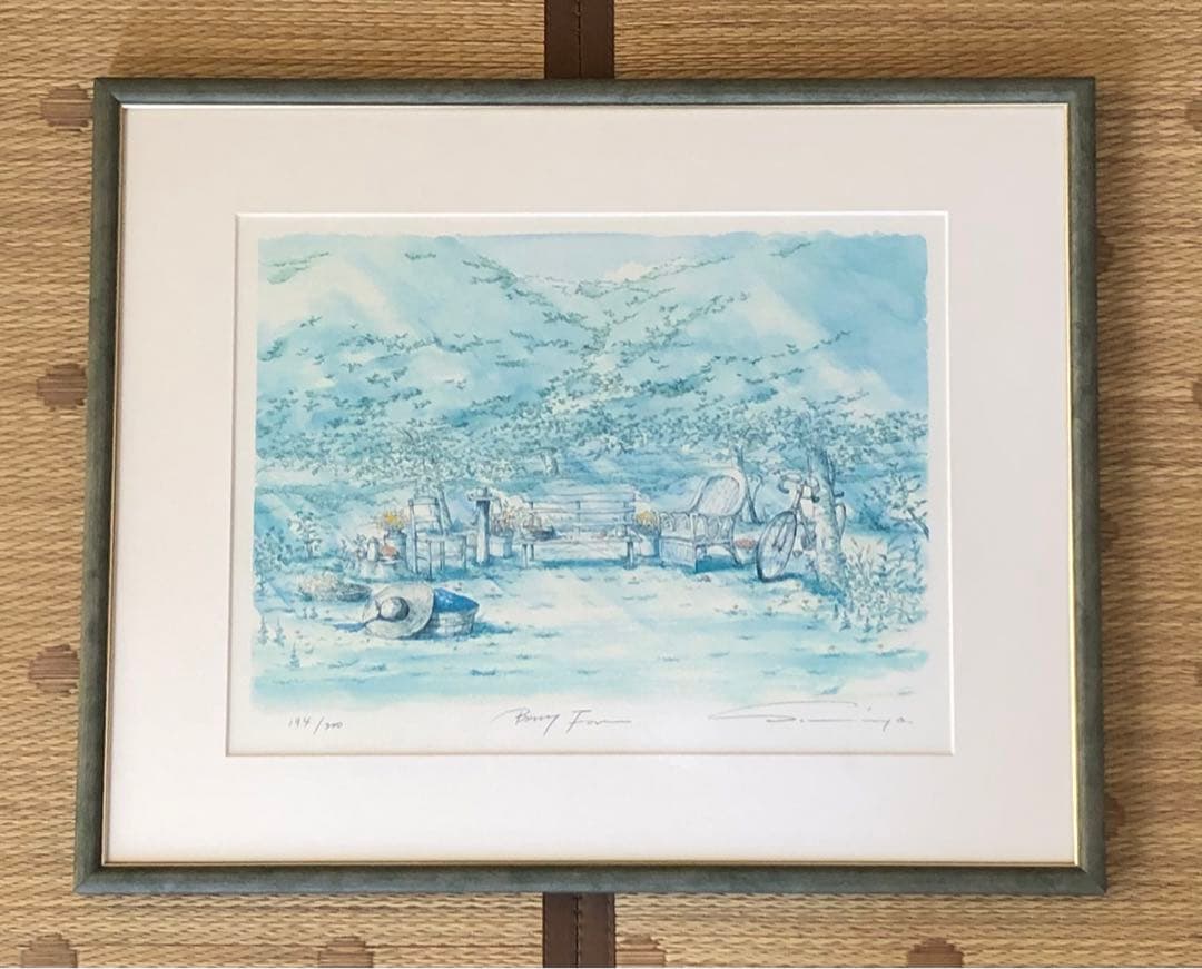 【送料込み】絵画　内田新哉　TITLE：BERRY FARM(ひといきつこ)