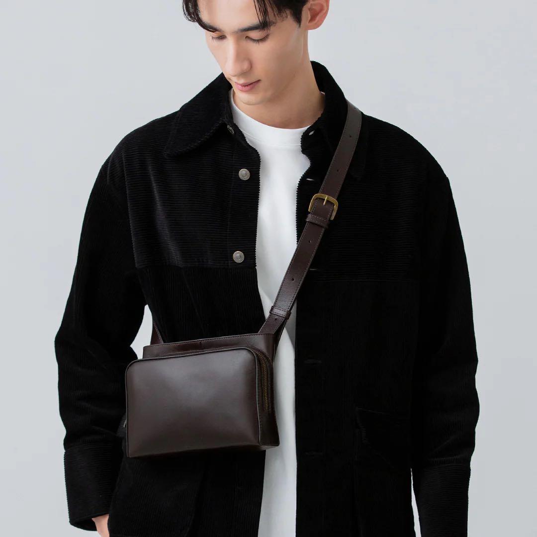 マザーハウス アンティークソラ2 ダークブラウン　ショルダーバッグ　ボディバッグ