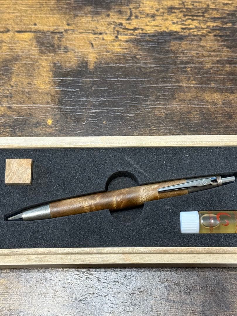 野原工芸　マーブルウッド・斑紋純銀色金具　MP