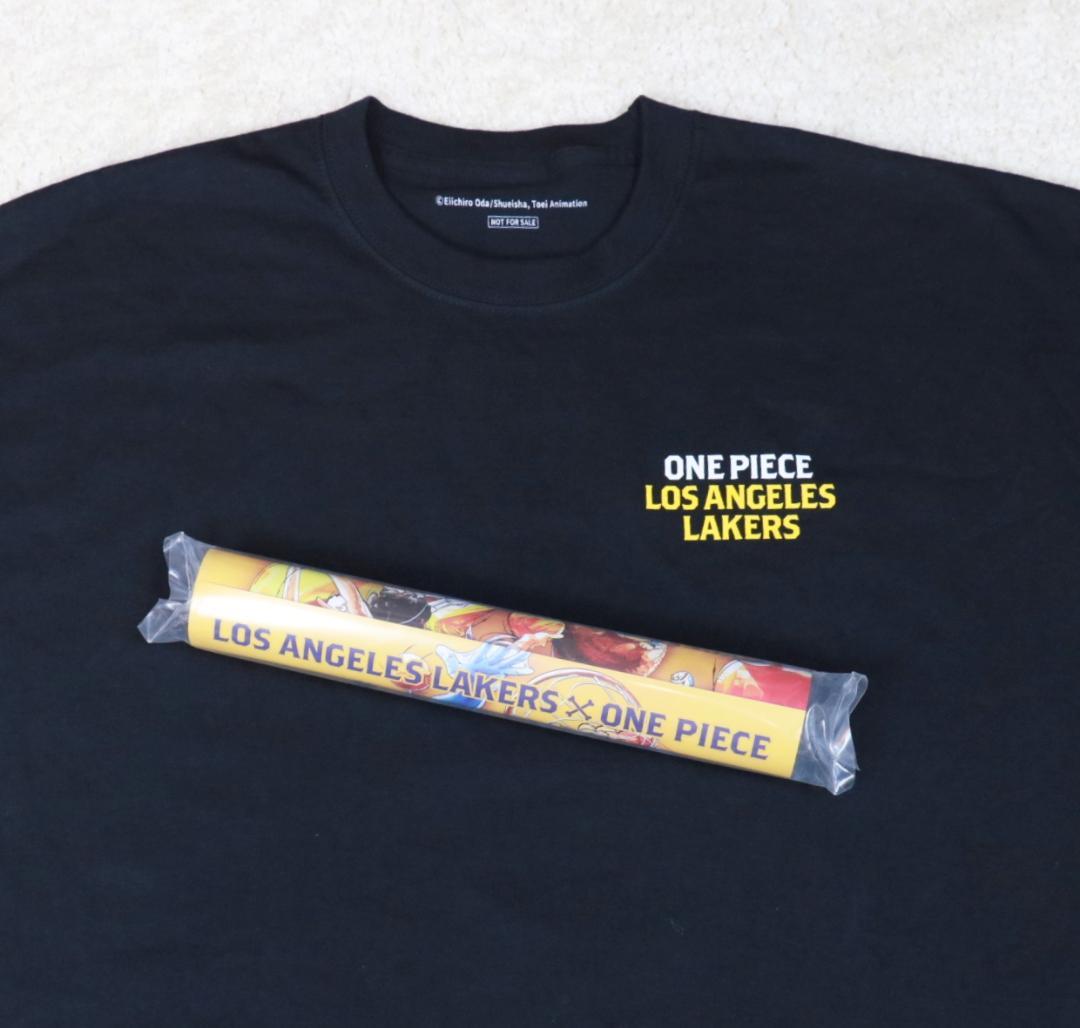 レイカーズ　ワンピース　限定　コラボ Tシャツ XL ＋ポスター　【非売品】
