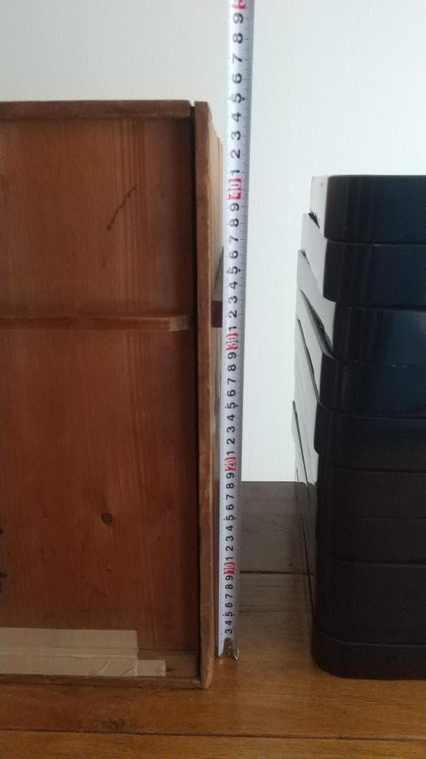 大正14年　『漆器黒膳』10枚セット　木箱入り　打ち出の小槌柄　1925年