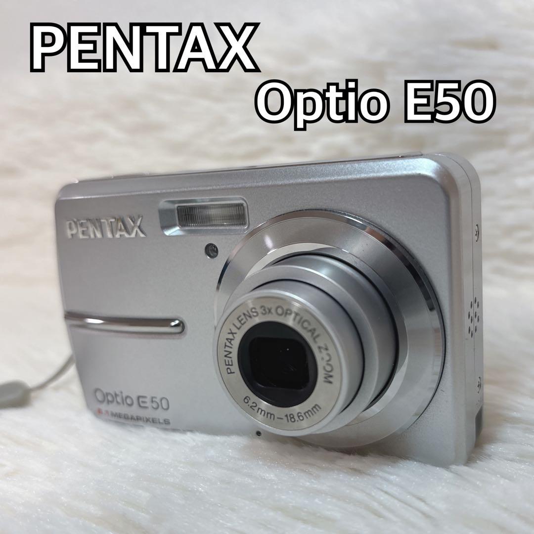 【美品】 PENTAX Optio E50 コンパクトデジタルカメラ 乾電池式