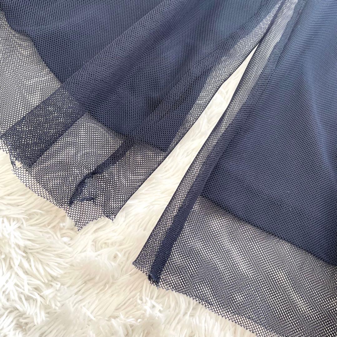 ブルーレーベルクレストブリッジ✨ソフトチュールパンツ　チェック　リボン　手洗い可