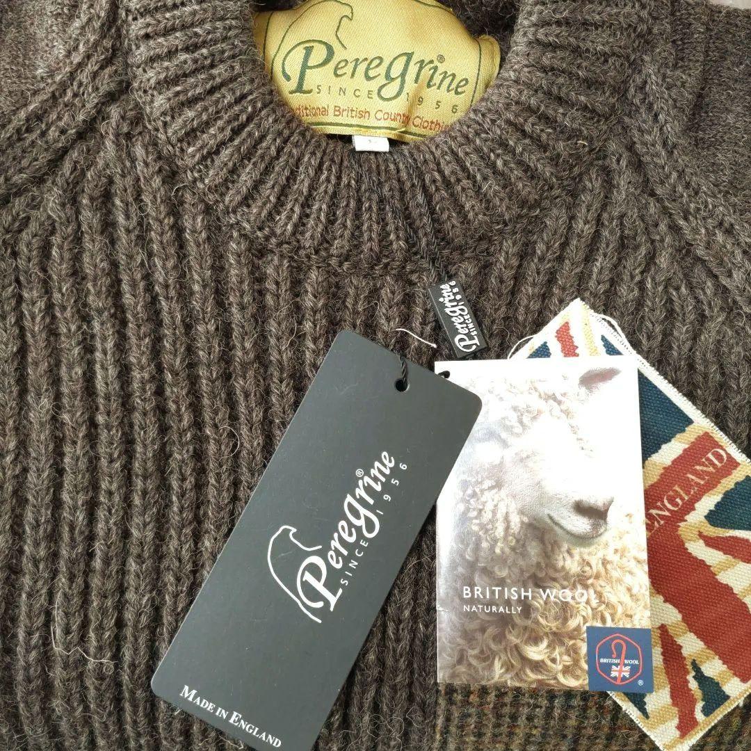 PEREGRINE / ブリティッシュウール クルーネックニット（新品・Ｌ）