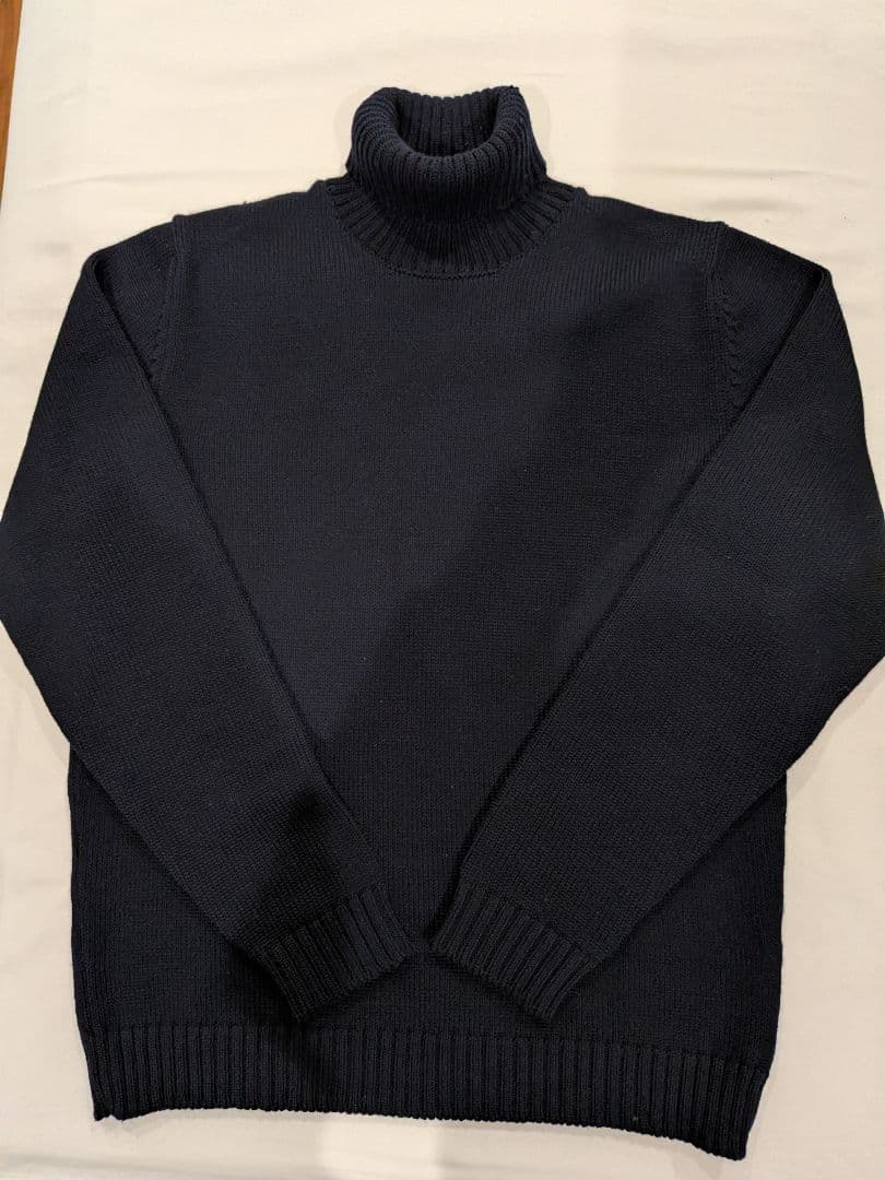 ザノーネ　ミドルゲージ　ネイビー タートルネック　４８