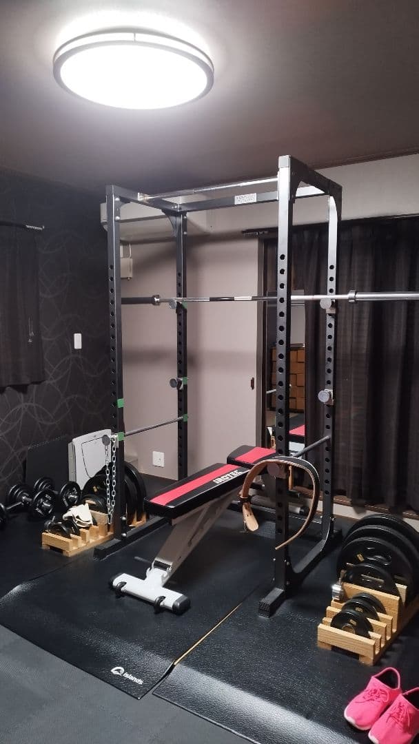 パワーラックとIROTECオリンピックバーベルセット　引取限定