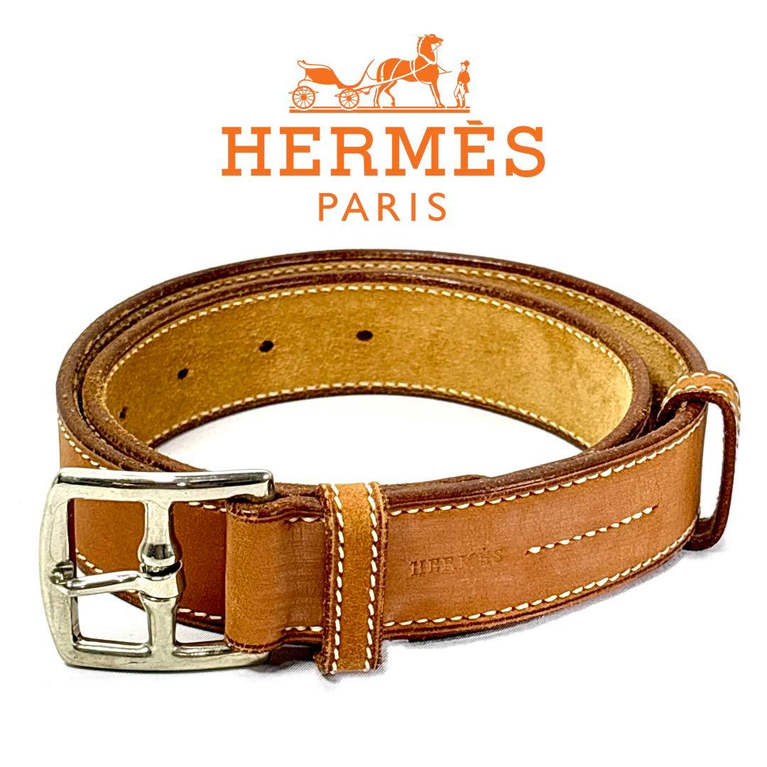 【希少】 HERMES エルメス エトリヴィエール レザー ベルト 70 Y刻印