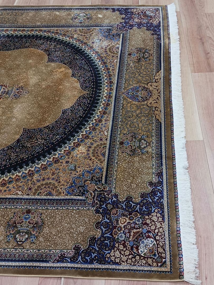 Y3142 イラン製 ハンド&マシン カーペット 絨毯 296×199㎝