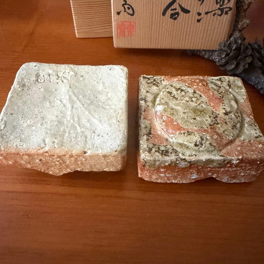 信楽焼名工　高橋楽斎　滋賀県指定無形文化財　三代目　ガラン香合　共箱　茶道　伝統