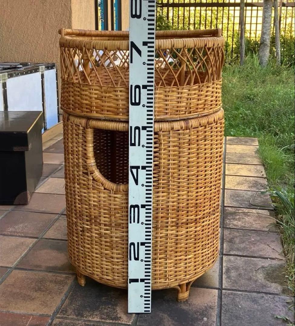 ラタン製キャットベッド ハンドル付き 早いもの勝ち