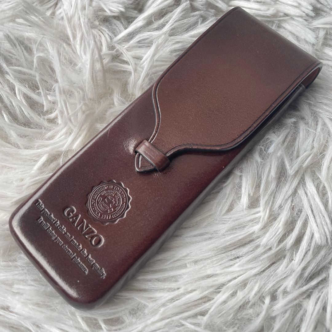 【極美品】ガンゾ ペンケース マエストロ 3本差し ペンケース