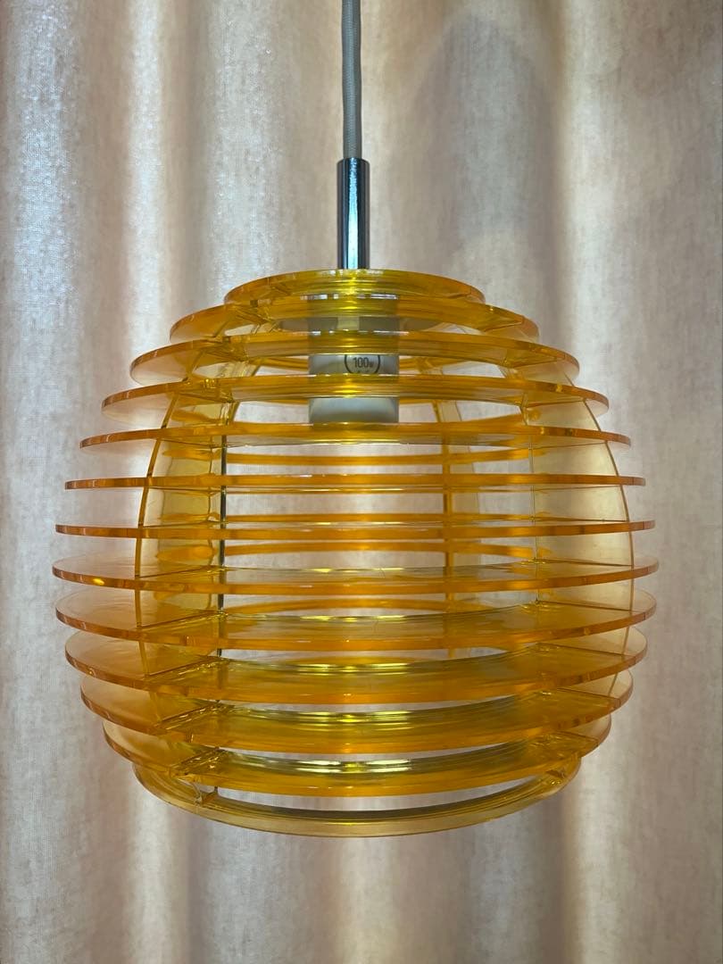 ヴィンテージ　70's ペンダントランプ　ミッドセンチュリー　スペースエイジ
