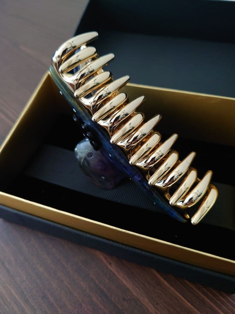 アッカ acca マーブリング ヘアクリップ L