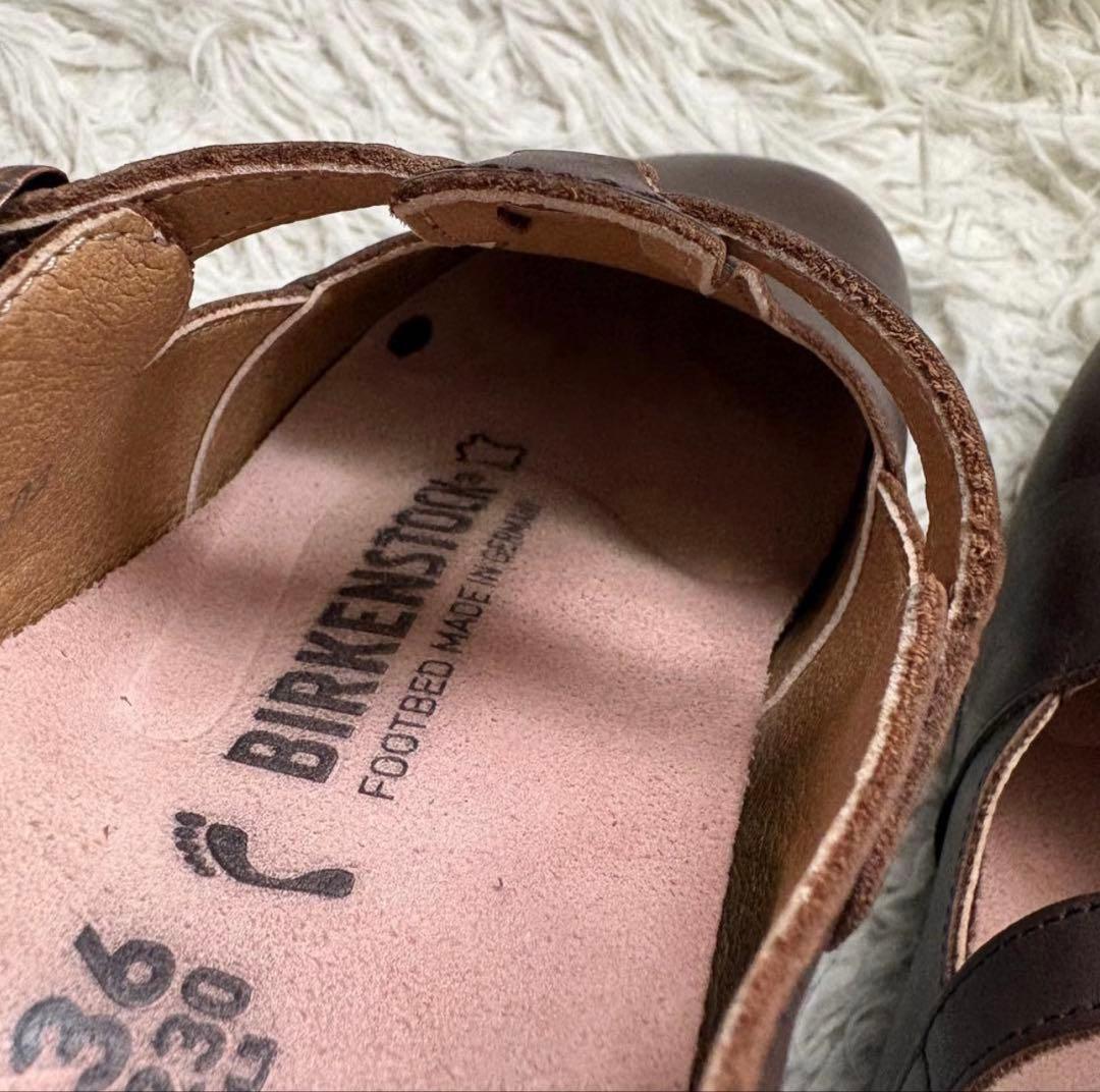 【BIRKENSTOCK】美品　ティッケル　23cm 本革　レザー　ブラウン
