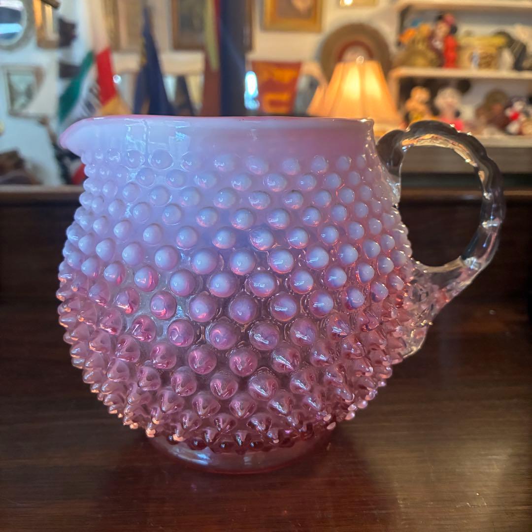 50s〜オールドフェントンFentonクランベリーオパールセントUSアンティーク