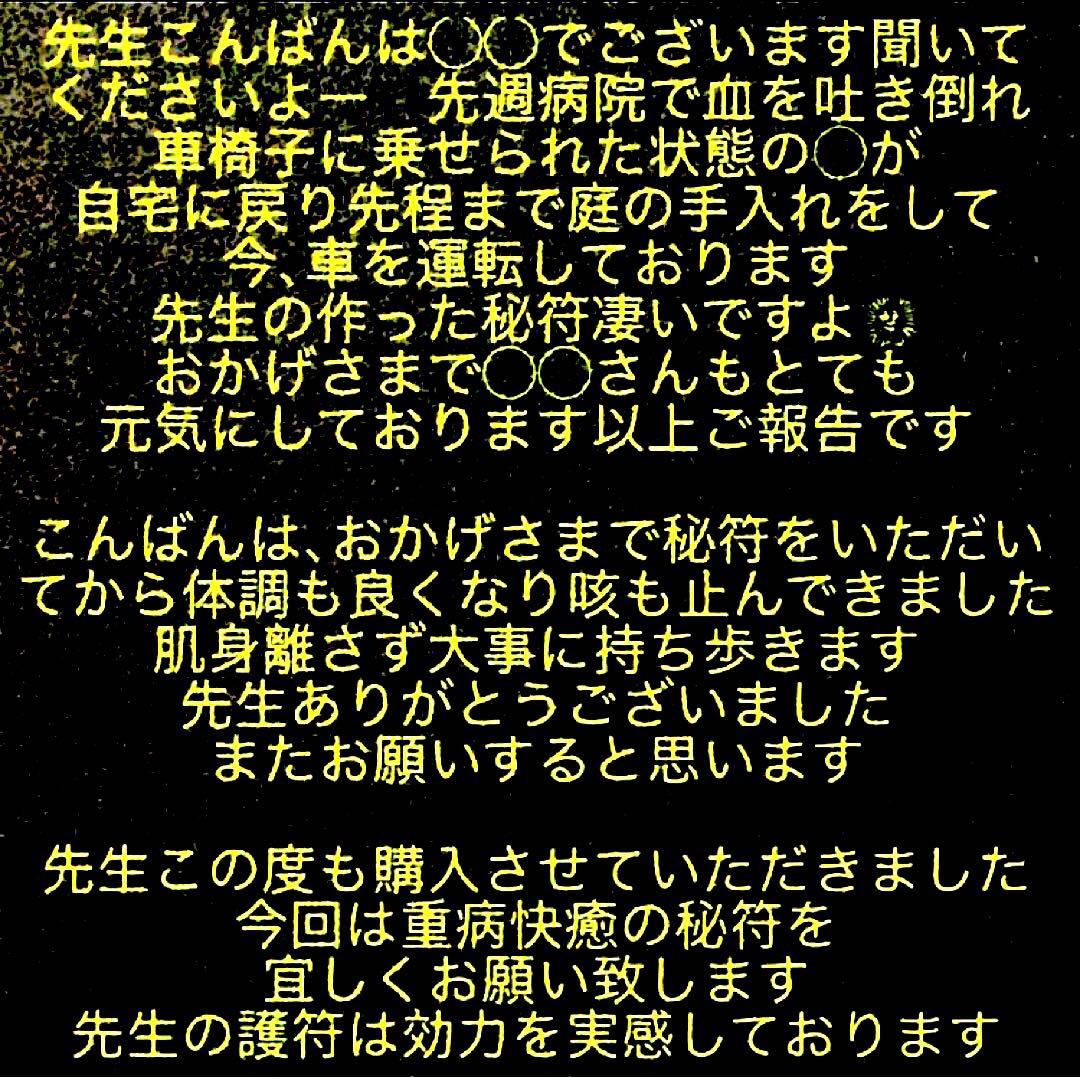 秘符(n.♡)病気　難病　長病　精神疾患　悪霊退散　護符　霊符　お守り