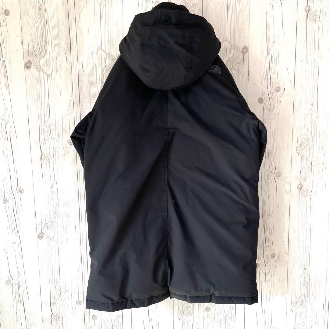 ノースフェイス　ブラックダウンジャケット　XL フード取外し可　ポケット多数