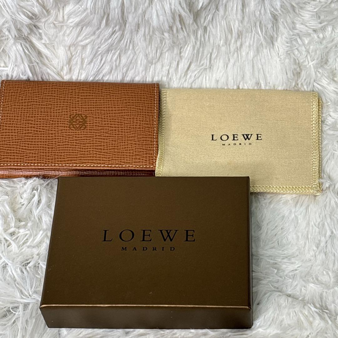 新品未使用　LOEWE ブラウン レザー 名刺入れ　メンズ　レディース