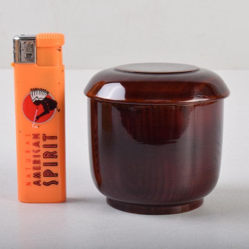 茶道具　清山作　松溜塗　鳥蒔絵　苫屋棗　共箱　V　8583