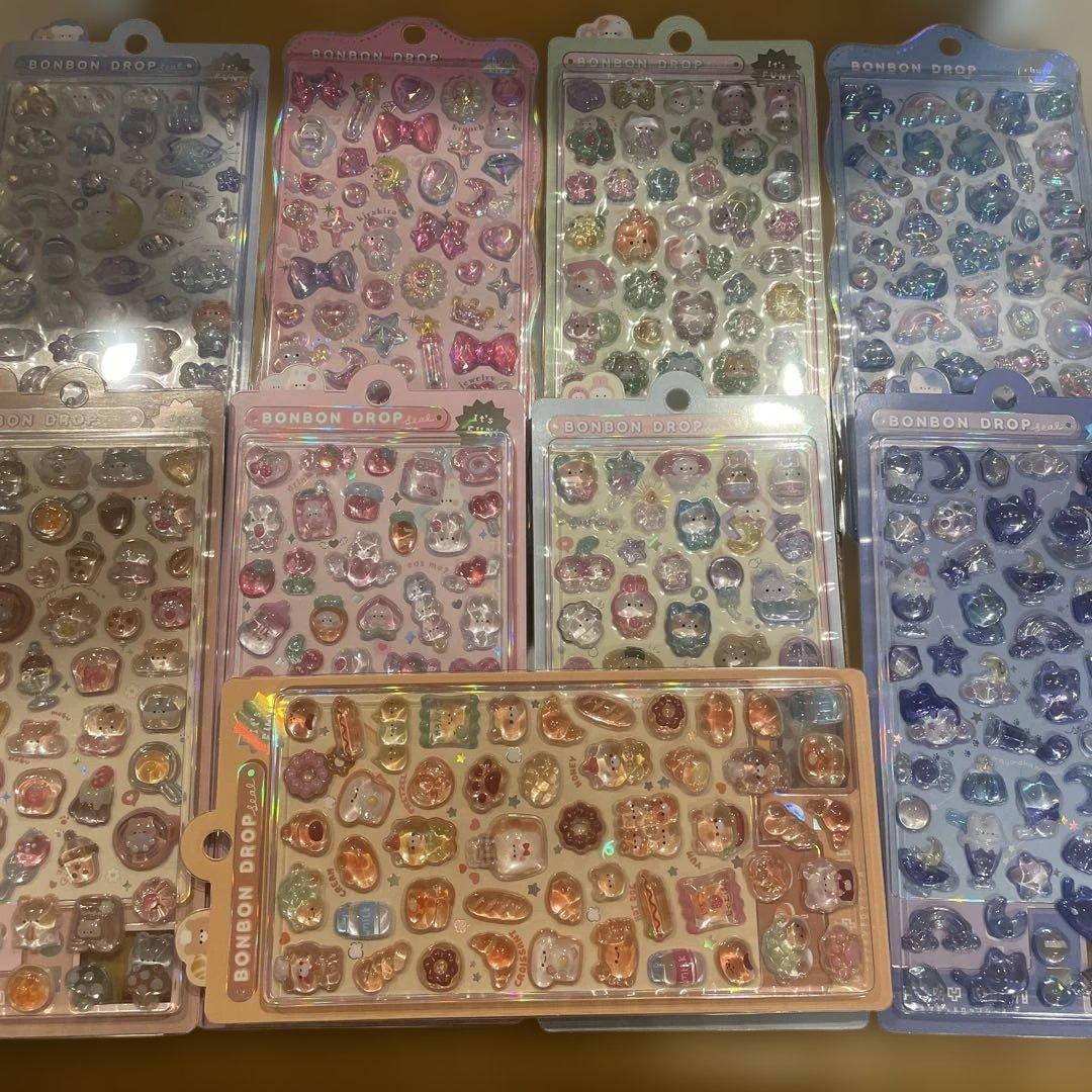 オリジナル　ボンボンドロップシール　9枚セット　クーリア