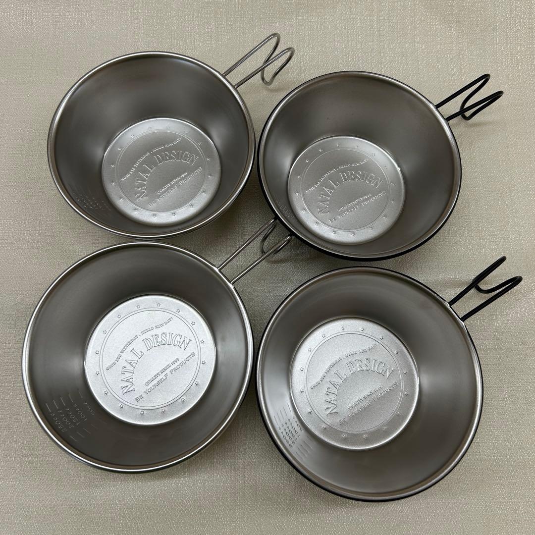 【新品】ネイタルデザイン シェラカップ シルバー ブラック 4点セット