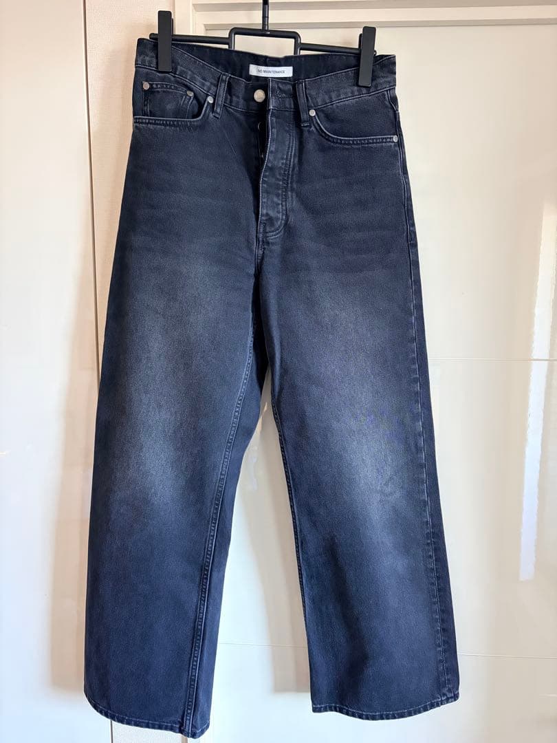 パンツ NO MAINTENANCE: BAGGY DENIM WASHED BLACK