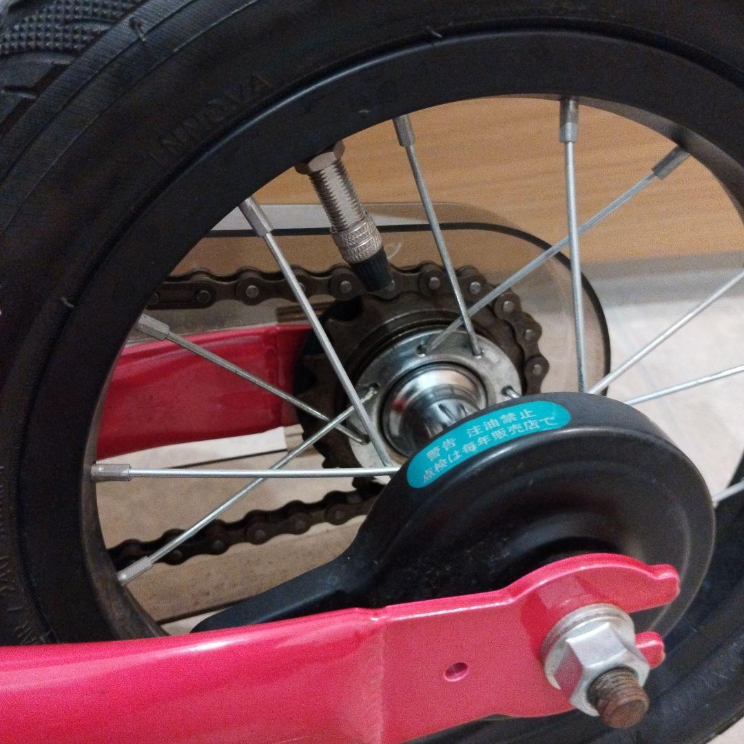 【ほぼ未使用】へんしんバイク2 12インチ ピンク スタンド付