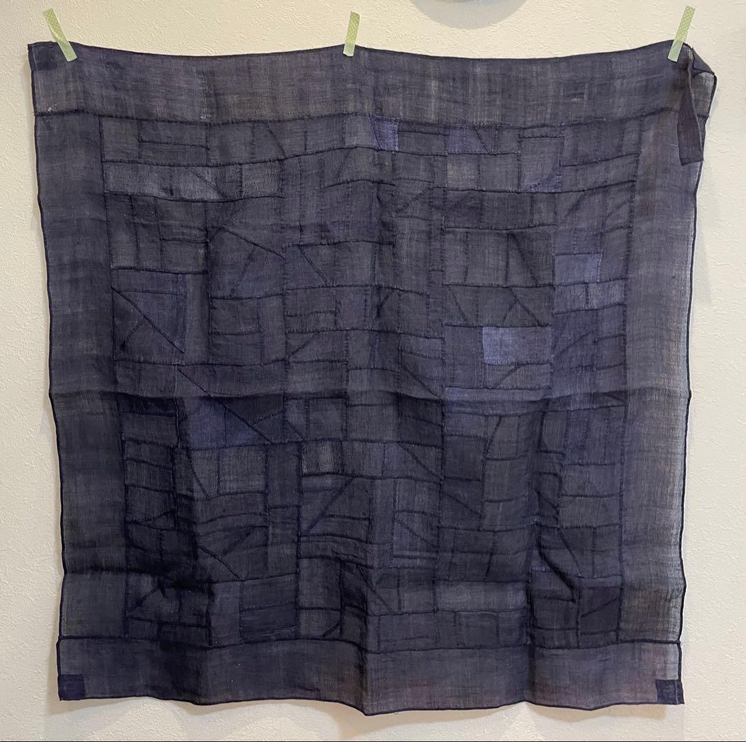 ポシャギ 韓国パッチワーク ヴィンテージ 1950s 紺 105 ×107
