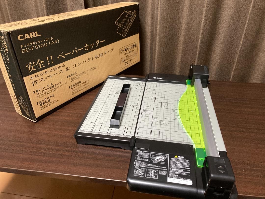 送料無料 CARL DC-F5100 裁断機 ディスクカッター・スリム 使用少