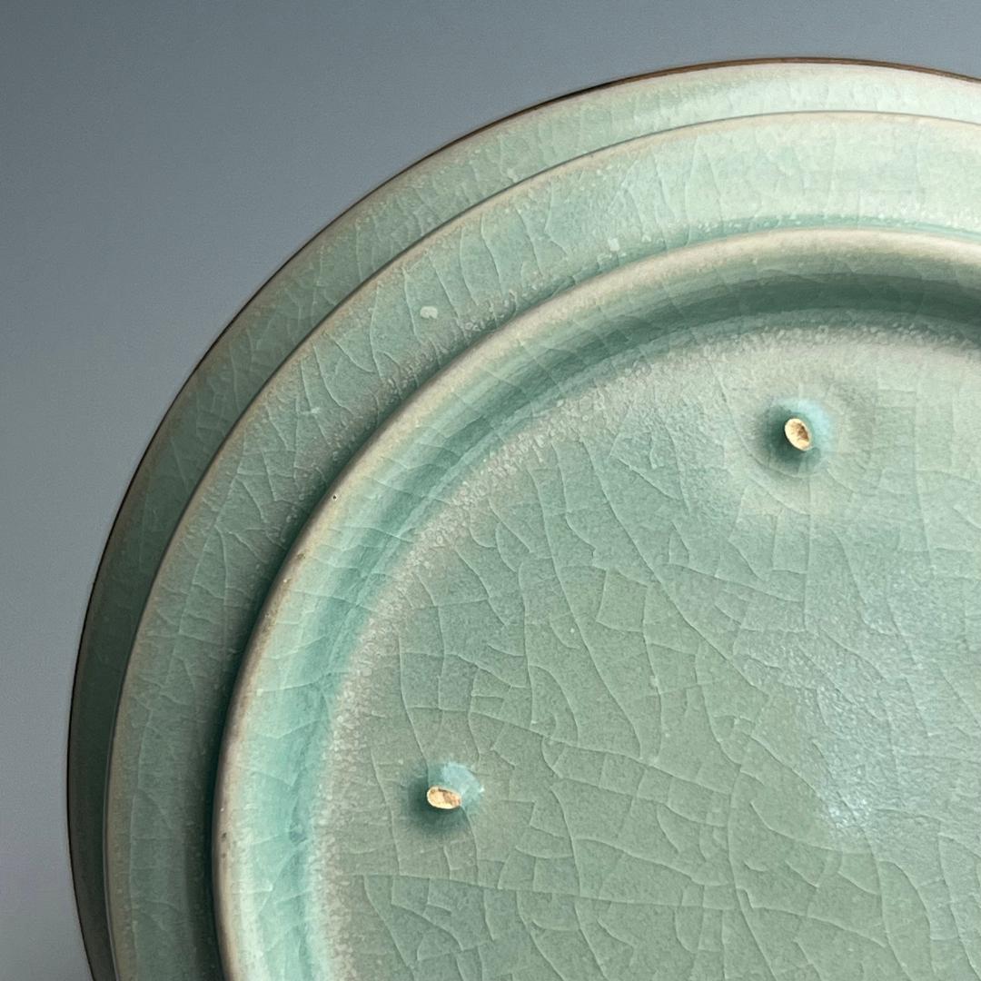 龍泉窯 青磁折沿洗 唐物 中国古玩 中国美術 A953