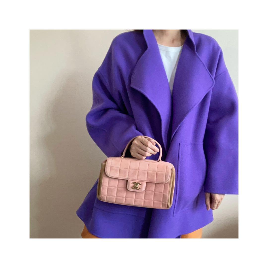 ローズマリー様♡CHANEL スエード　バイカラー　ハンドバッグ