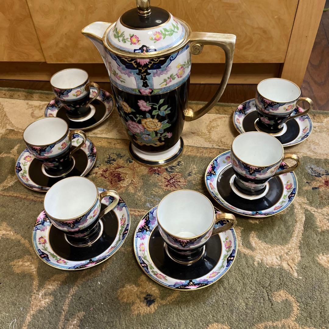 期間限定超レアなセットオールドノリタケMニッポン裏印ありチョコレートポットセット