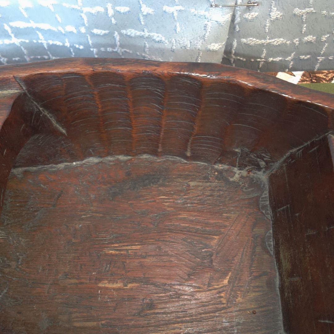 一刀彫？ 花生け？ 骨董 美術 アンティーク