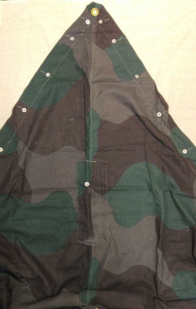 デッドストック スウェーデン軍幕 テントシート 1枚 A 迷彩 カモフラージュ