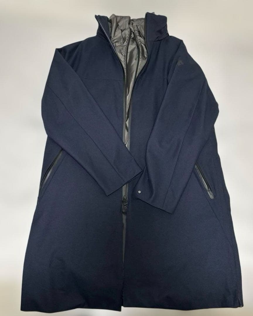 DESCENTE デサント メンズコート ビジネス 撥水 インフード 取外ベスト