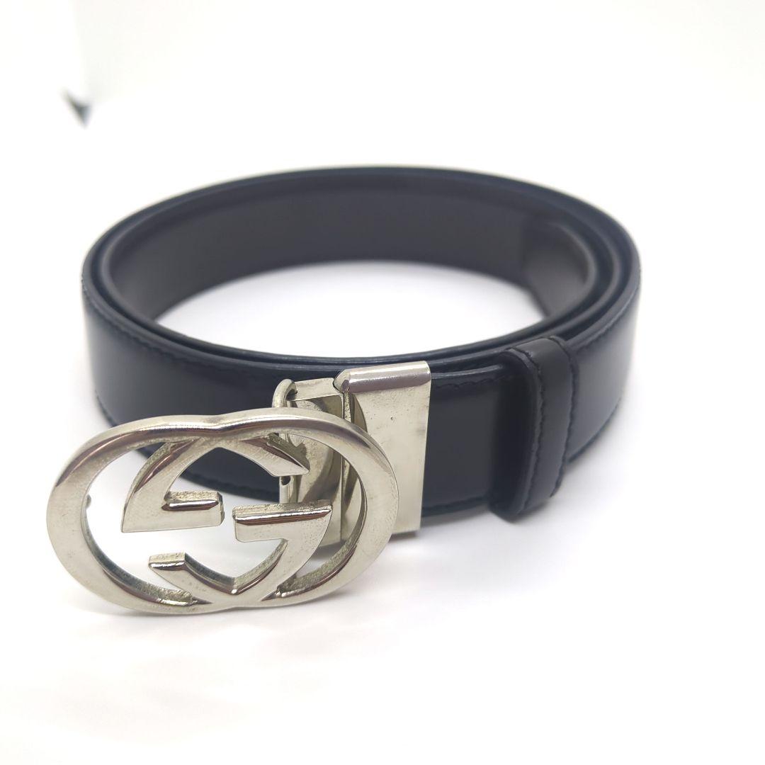 GUCCI　ベルト　インターロッキング　シルバー　グッチ　約90cm