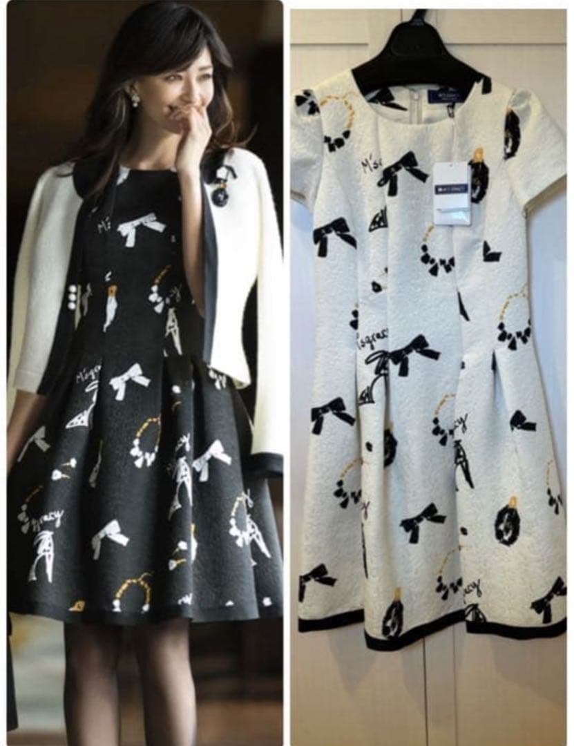 【新品】カタログ掲載❤️インスタ❤️エムズグレイシー❤️リボン　香水　ワンピース　36