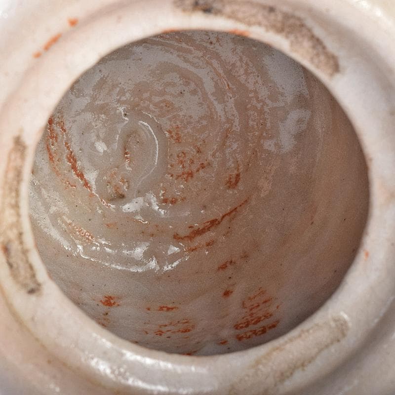 茶道具　山崎道正作　絵志野　水指　裏千家十五代鵬雲斎極め箱　M　R8732B