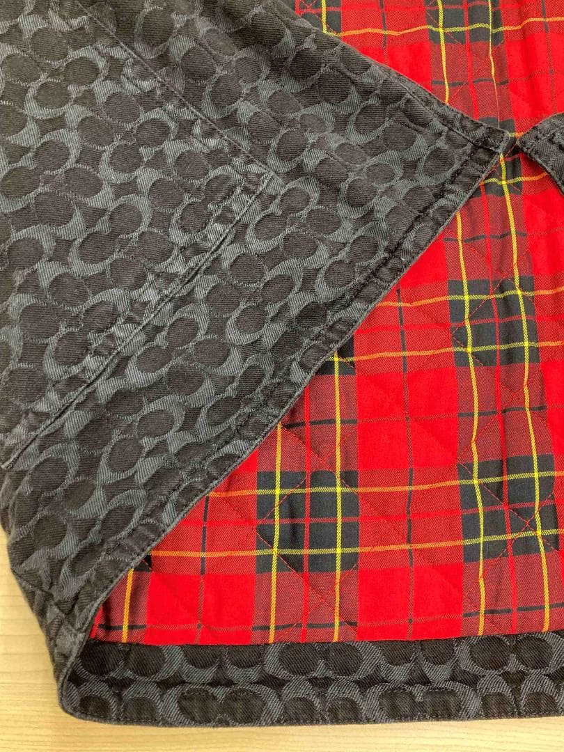 コーチ　シグネチャー ジャカード デニム ボニー コート 黒　170 / 98A