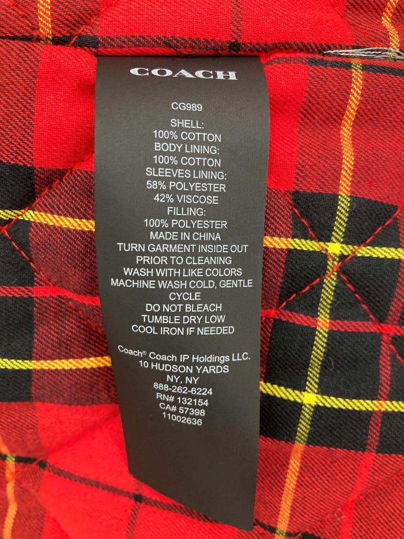 コーチ　シグネチャー ジャカード デニム ボニー コート 黒　170 / 98A