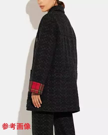 コーチ　シグネチャー ジャカード デニム ボニー コート 黒　170 / 98A