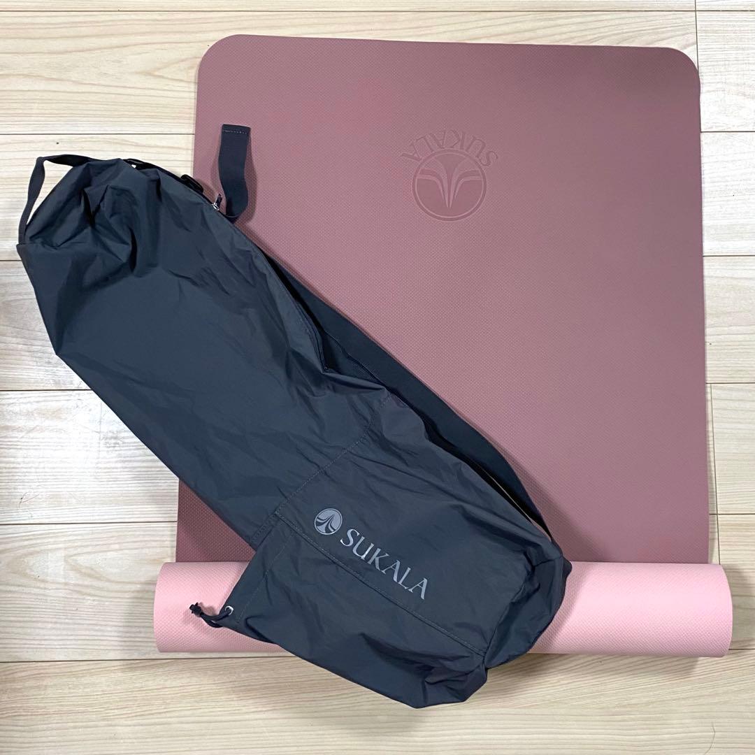 SUKALA LAVA ピンク ローズ リバーシブルヨガマット 収納バッグ付き