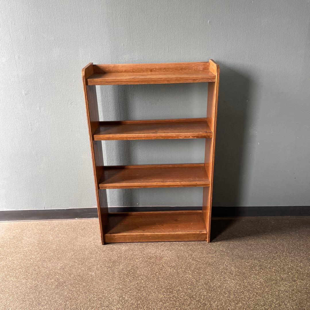 本棚　昭和レトロ　アンティーク　オープンシェルフ　古道具