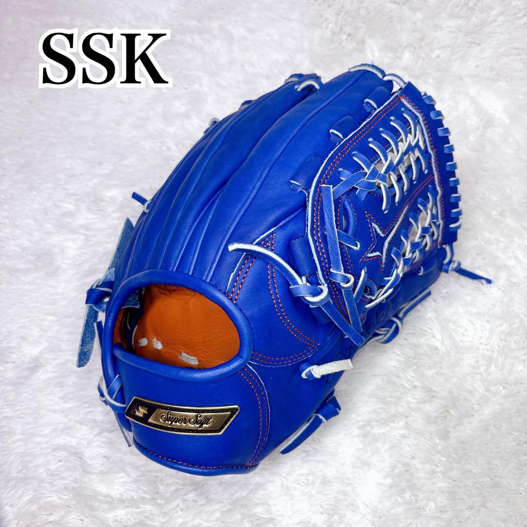 SSK 軟式グローブ　オールラウンド　野球　super soft 一般用　ブルー