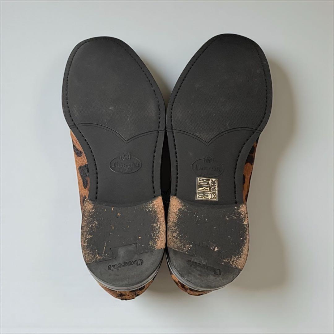 あい⭐︎Church’s レオパード柄 ハラコ スタッズ ダブルモンク