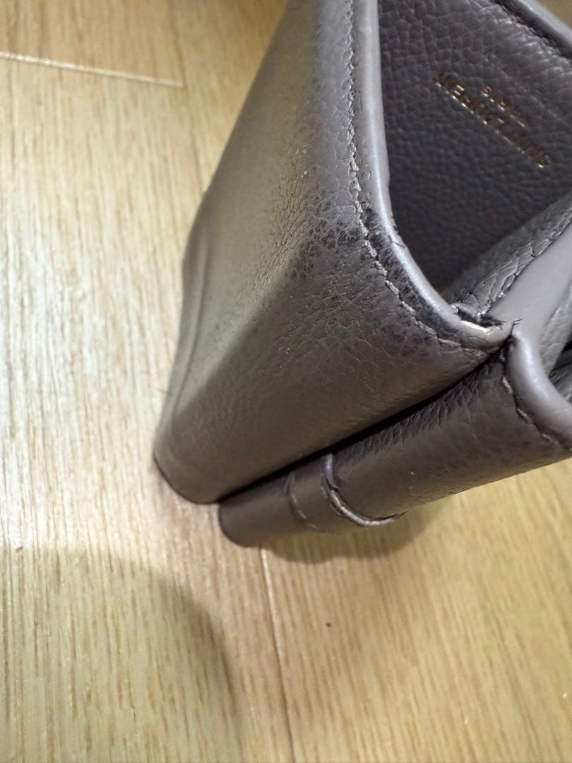 YSL グレー レザー 財布 三つ折財布